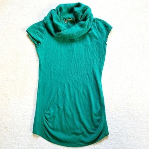 Elie Tahari Cashmere Cowl Neck Cap Sleeve Sweater